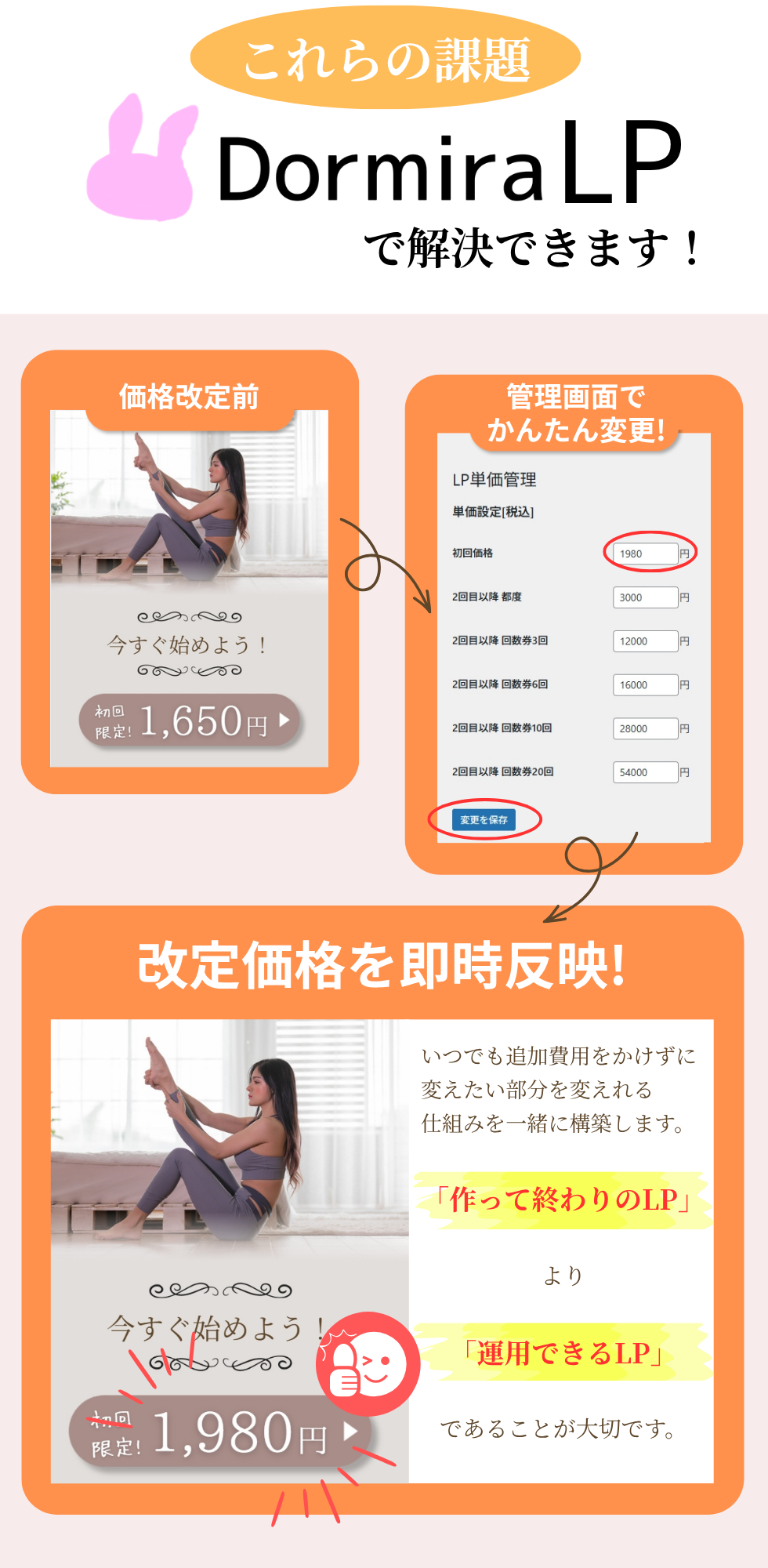 これらの課題をDormira LPで解決できます